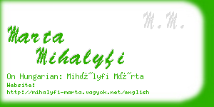 marta mihalyfi business card